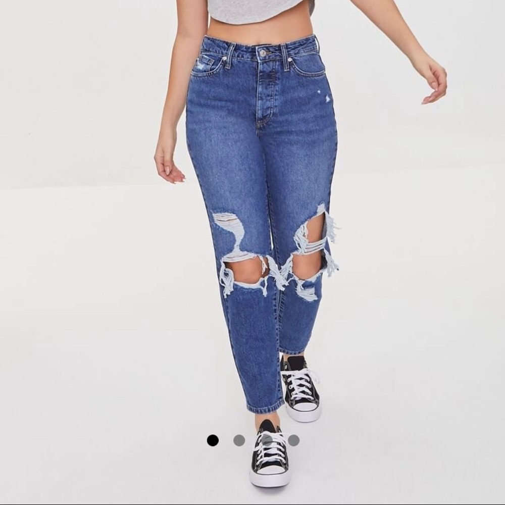 Brand New Distressed Mom Jeans!